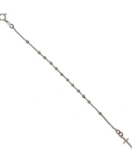 Bracciale argento rosario cm 18