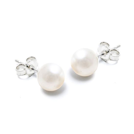 orecchini perla in argento piccoli