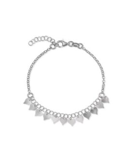 Bracciale da donna con charms cuori pendenti in argento Chi Mi Ama Gioielli codice 120120