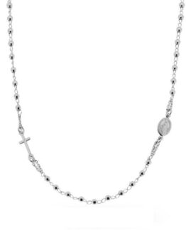 collana rosario girocollo in argento 925 con madonna