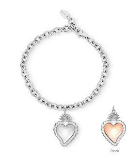 Bracciale da donna in acciaio con cuore pendente 2Jewels Devotion 231917
