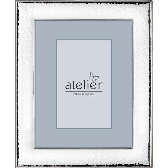 Cornice portafoto con specchiera in argento Atelier Argenti cm 20x25.