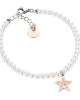 Bracciale da donna con perle e charm stella con zirconi Liu Jo LJ2160.