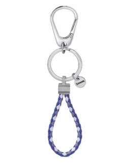 Portachiavi in acciaio con corda in due colori blue e bianco. Marchio 2Jewels Italian Design. Codice modello 281047.